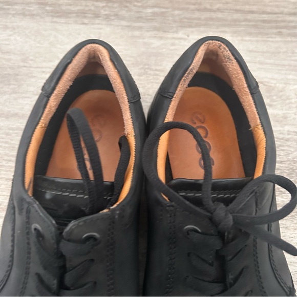 ECCO HOWELL TIE OXFOED LEATHER Shoes Sneakers Men\'s 8 8.5 42 Black Preppy main image 9